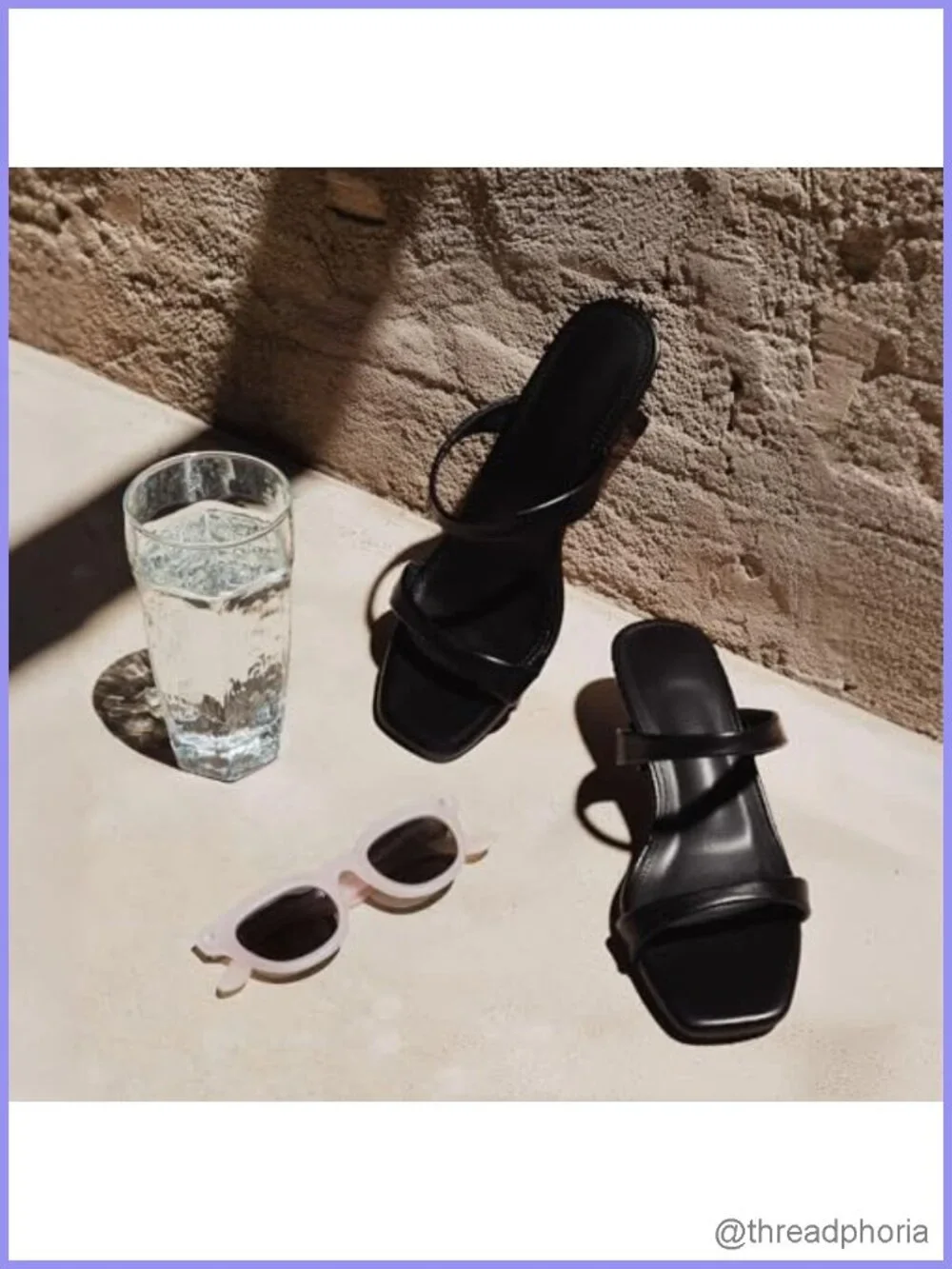 Kitten Heel Square Toe Mules Slip On Heeled Sandals for Women PU